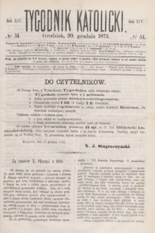Tygodnik Katolicki. R.14, № 51 (20 grudnia 1873)