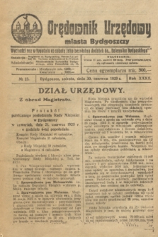 Orędownik Urzędowy Miasta Bydgoszczy. R.40, № 23 (30 czerwca 1923)