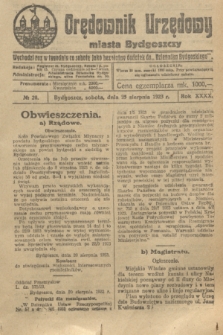 Orędownik Urzędowy Miasta Bydgoszczy. R.40, № 28 (25 sierpnia 1923)
