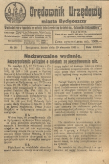 Orędownik Urzędowy Miasta Bydgoszczy. R.40, № 29 (29 sierpnia 1923)