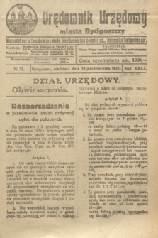 Orędownik Urzędowy Miasta Bydgoszczy. R.40, № 31 (14 października 1923)