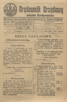 Orędownik Urzędowy Miasta Bydgoszczy. R.40, № 32 (28 października 1923)
