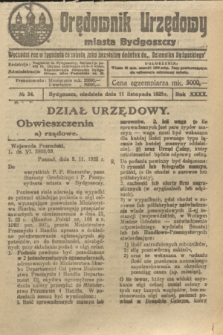Orędownik Urzędowy Miasta Bydgoszczy. R.40, № 34 (11 listopada 1923)