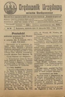 Orędownik Urzędowy Miasta Bydgoszczy. R.40, № 36 (25 listopada 1923)