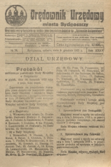 Orędownik Urzędowy Miasta Bydgoszczy. R.40, № 38 (9 grudnia 1923)