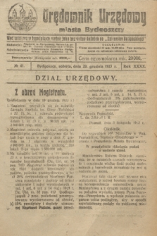 Orędownik Urzędowy Miasta Bydgoszczy. R.40, № 41 (29 grudnia 1923)