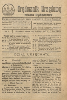 Orędownik Urzędowy Miasta Bydgoszczy. R.41, № 5 (2 lutego 1923 [i.e.1924])