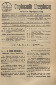 Orędownik Urzędowy Miasta Bydgoszczy. R.41, № 7 (16 lutego 1924)