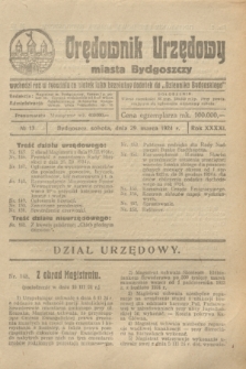 Orędownik Urzędowy Miasta Bydgoszczy. R.41, № 13 (29 marca 1924)