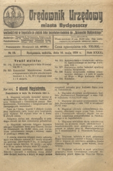 Orędownik Urzędowy Miasta Bydgoszczy. R.41, № 19 (10 maja 1924)