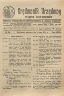 Orędownik Urzędowy Miasta Bydgoszczy. R.41, № 23 (7 maja [i.e. czerwca] 1924)