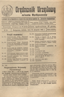 Orędownik Urzędowy Miasta Bydgoszczy. R.41, № 31 (16 sierpnia 1924)