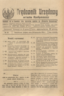 Orędownik Urzędowy Miasta Bydgoszczy. R.41, № 42 (28 listopada 1924)