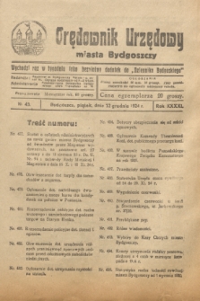 Orędownik Urzędowy Miasta Bydgoszczy. R.41, № 43 (12 grudnia 1924)