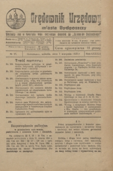 Orędownik Urzędowy Miasta Bydgoszczy. R.42, № 17 (1 sierpnia 1925)