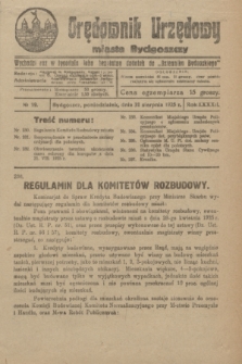 Orędownik Urzędowy Miasta Bydgoszczy. R.42, № 19 (31 sierpnia 1925)