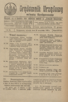 Orędownik Urzędowy Miasta Bydgoszczy. R.42, № 21 (19 września 1925)