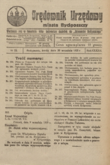 Orędownik Urzędowy Miasta Bydgoszczy. R.42, № 22 (30 września 1925)