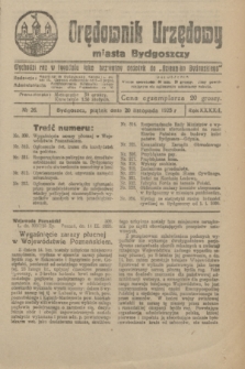 Orędownik Urzędowy Miasta Bydgoszczy. R.42, № 26 (20 listopada 1925)