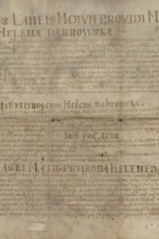 Dokument dotyczący sprzedaży przez mieszczanina Macieja Przikorę domu i posiadłości w Brzesku Helenie Dąbrowskiej