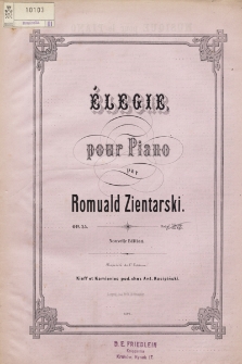 Élegie : pour piano : op. 25