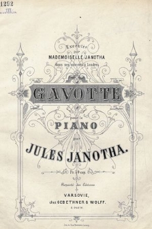 Gavotte : pour le piano