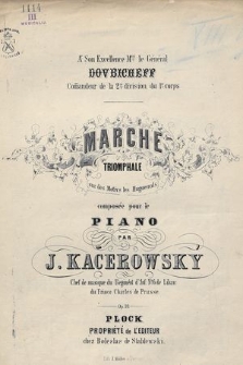 Marche triomphale sur des Motivs les Huguenots : composée pour le piano : op. 10