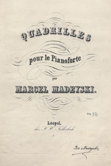 Quadrilles : pour le pianoforte