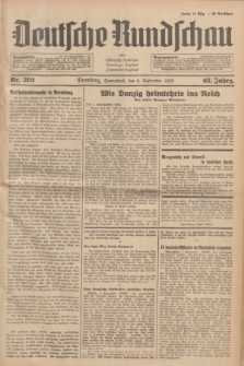 Deutsche Rundschau : früher Ostdeutsche Rundschau, Bromberger Tageblatt, Pommereller Tageblatt. Jg.63, Nr. 202 (9 September 1939) + dod.