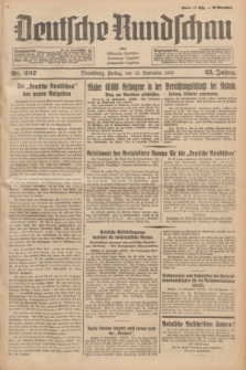 Deutsche Rundschau : früher Ostdeutsche Rundschau, Bromberger Tageblatt, Pommereller Tageblatt. Jg.63, Nr. 207 (15 September 1939) + dod.