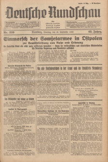 Deutsche Rundschau : früher Ostdeutsche Rundschau, Bromberger Tageblatt, Pommereller Tageblatt. Jg.63, Nr. 210 (19 September 1939) + dod.