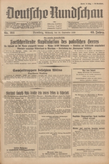 Deutsche Rundschau : früher Ostdeutsche Rundschau, Bromberger Tageblatt, Pommereller Tageblatt. Jg.63, Nr. 211 (20 September 1939) + dod.