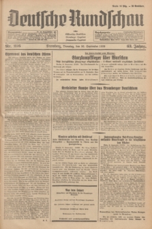 Deutsche Rundschau : früher Ostdeutsche Rundschau, Bromberger Tageblatt, Pommereller Tageblatt. Jg.63, Nr. 216 (26 September 1939) + dod.