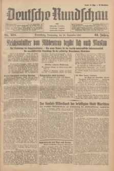 Deutsche Rundschau : früher Ostdeutsche Rundschau, Bromberger Tageblatt, Pommereller Tageblatt. Jg.63, Nr. 218 (28 September 1939) + dod.