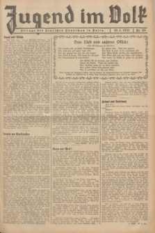 Jugend im Volk : Beilage der Deutschen Rundschau in Polen. 1935, Nr. 20 (19 Mai)