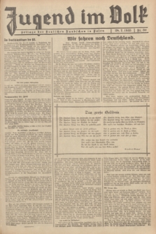 Jugend im Volk : Beilage der Deutschen Rundschau in Polen. 1935, Nr. 30 (28 Juli)