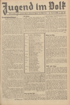 Jugend im Volk : Beilage der Deutschen Rundschau in Polen. 1935, Nr. 32 (11 August)