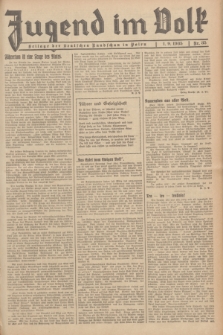 Jugend im Volk : Beilage der Deutschen Rundschau in Polen. 1935, Nr. 35 (1 September)