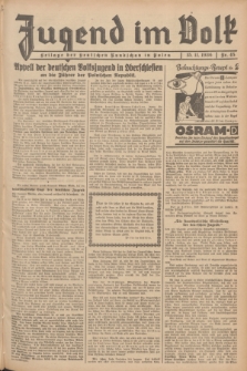 Jugend im Volk : Beilage der Deutschen Rundschau in Polen. 1936, Nr. 45 (15 November)