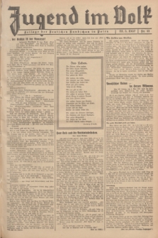 Jugend im Volk : Beilage der Deutschen Rundschau in Polen. 1937, Nr. 21 (23 Mai)