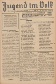 Jugend im Volk : Beilage der Deutschen Rundschau in Polen. 1937, Nr. 47 (21 November)