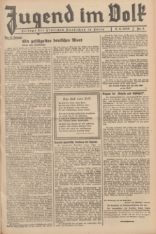 Jugend im Volk : Beilage der Deutschen Rundschau in Polen. 1938, Nr. 6 (6 Februar)