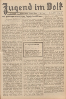 Jugend im Volk : Beilage der Deutschen Rundschau in Polen. 1938, Nr. 41 (9 Oktober)