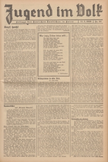 Jugend im Volk : Beilage der Deutschen Rundschau in Polen. 1939, Nr. 20 (14 Mai)