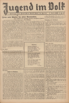 Jugend im Volk : Beilage der Deutschen Rundschau in Polen. 1939, Nr. 21 (21 Mai)