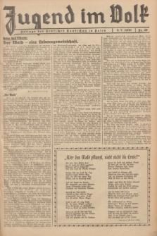 Jugend im Volk : Beilage der Deutschen Rundschau in Polen. 1939, Nr. 27 (2 Juli)