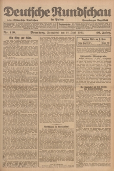 Deutsche Rundschau in Polen : früher Ostdeutsche Rundschau, Bromberger Tageblatt. Jg.46, Nr. 110 (10 Juni 1922) + dod.