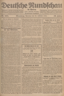 Deutsche Rundschau in Polen : früher Ostdeutsche Rundschau, Bromberger Tageblatt. Jg.46, Nr. 228 (29 Oktober 1922) + dod.