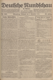 Deutsche Rundschau in Polen : früher Ostdeutsche Rundschau, Bromberger Tageblatt. Jg.46, Nr. 235 (8 November 1922) + dod.