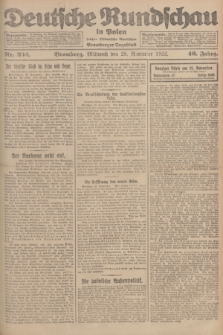 Deutsche Rundschau in Polen : früher Ostdeutsche Rundschau, Bromberger Tageblatt. Jg.46, Nr. 252 (29 November 1922) + dod.